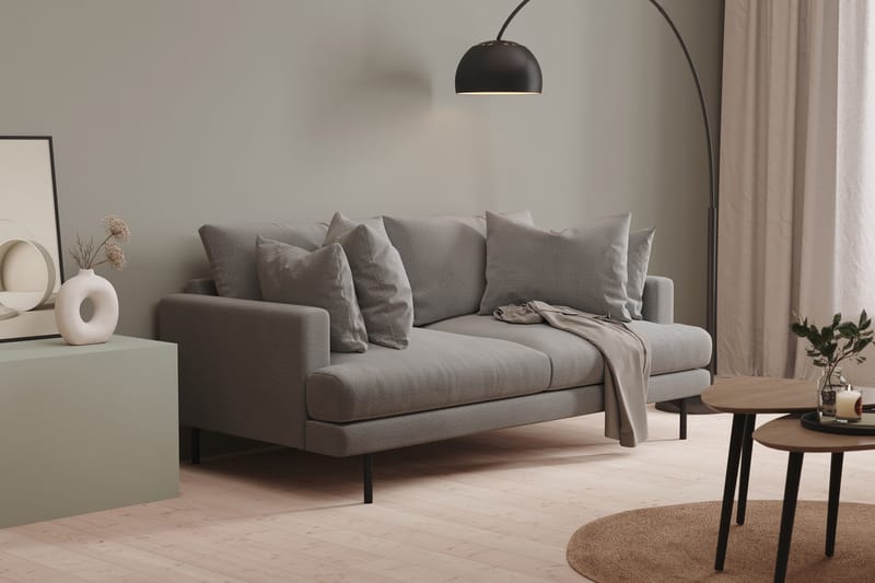 Menard 3-seters Stoffsofa - Mørk grå - Møbler - Sofaer - 3 seter sofa