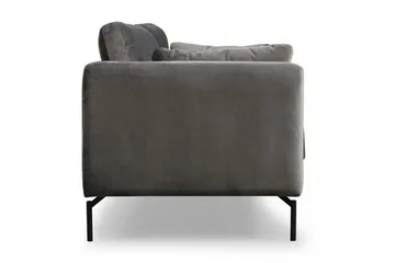 Mezonzo 3-seter Fløyelssofa 217 cm med Høye Bein - Grå - Møbler - Sofaer - 3 seter sofa