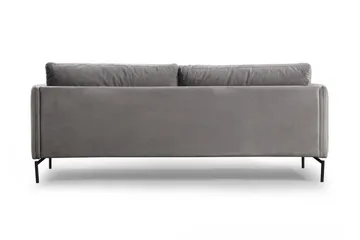 Mezonzo 3-seter Fløyelssofa 217 cm med Høye Bein - Grå - Møbler - Sofaer - 3 seter sofa