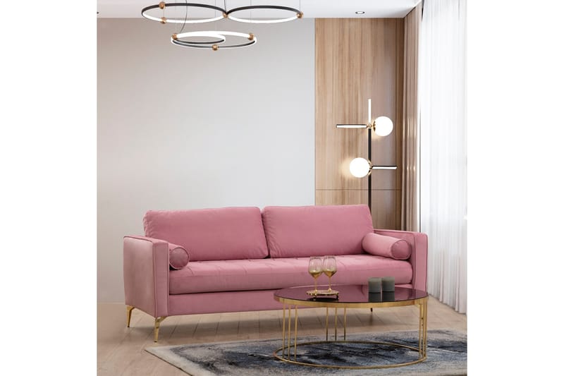 Mirrilnesh Sofa 3-seter - Rosa - Møbler - Sofaer - 3 seter sofa