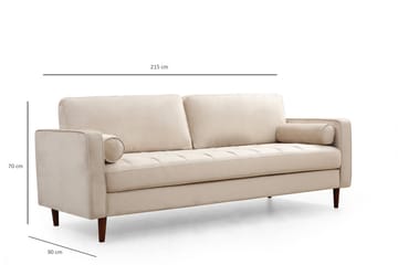 Mirrilnesh Sofa 3-seters - Beige - Møbler - Sofaer - 3 seter sofa