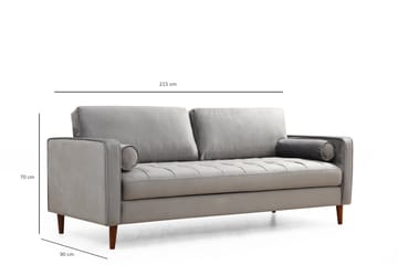 Mirrilnesh Sofa 3-seters - Lysegrå - Møbler - Sofaer - 3 seter sofa