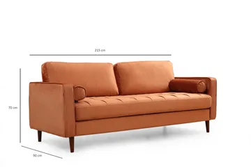 Mirrilnesh Sofa 3-seters - Oransje - Møbler - Sofaer - 3 seter sofa