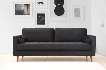 Mirrilnesh Sofa 3-seters - Svart - Møbler - Sofaer - 3 seter sofa