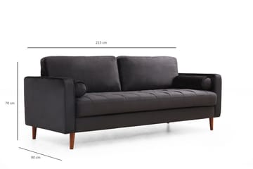 Mirrilnesh Sofa 3-seters - Svart - Møbler - Sofaer - 3 seter sofa