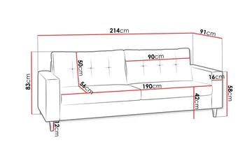 Mist Sofa 154x91x83 cm - Møbler - Sofaer - 3 seter sofa