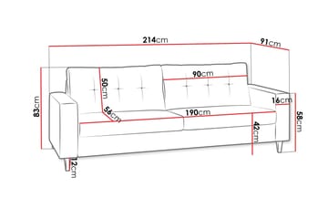 Mist Sofa 154x91x83 cm - Møbler - Sofaer - 3 seter sofa