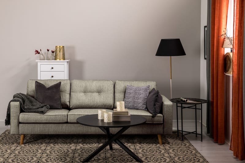 Monroe 3-seters Stoffsofa - Beige / Grå - Møbler - Sofaer - 3 seter sofa
