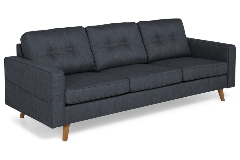 Monroe 3-seters Stoffsofa - Blå - Møbler - Sofaer - 3 seter sofa