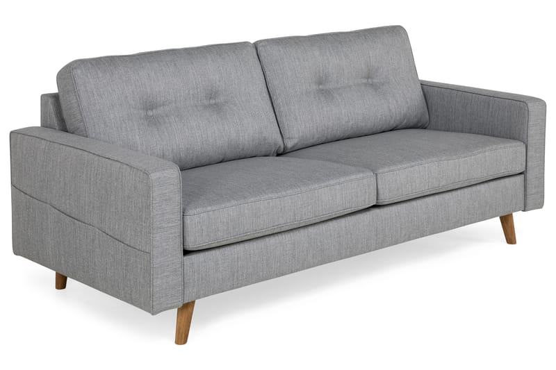 Monroe 3-seters Stoffsofa - Lys grå - Møbler - Sofaer - 3 seter sofa
