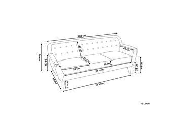 Motala Sofa 3-seter - Grå - Møbler - Sofaer - 3 seter sofa