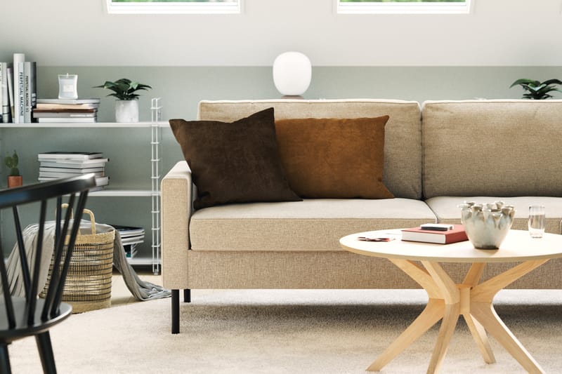 Nevada 3-seters Small Stoffsofa 198 cm bred - Beige - Møbler - Sofaer - 3 seter sofa