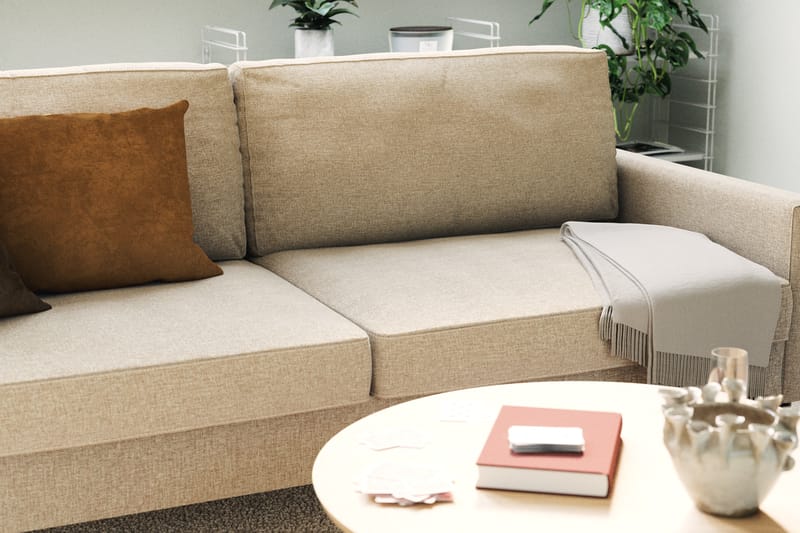 Nevada 3-seters Small Stoffsofa 198 cm bred - Beige - Møbler - Sofaer - 3 seter sofa
