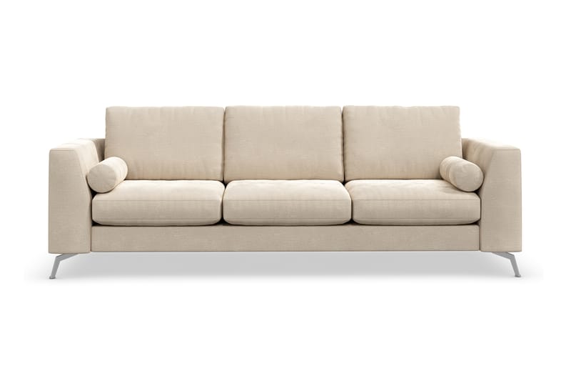 Ocean Lyx 3-seters Fløyelssofa - Beige - Møbler - Sofaer - Fløyelssofaer