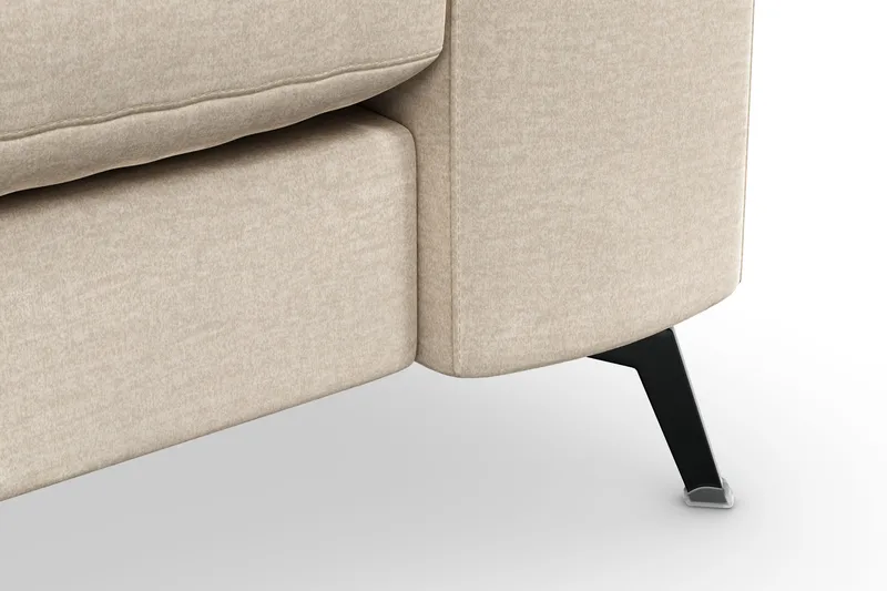 Ocean Lyx 3-seters Fløyelssofa - Beige - Møbler - Sofaer - Fløyelssofaer
