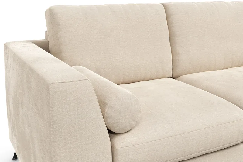 Ocean Lyx 3-seters Fløyelssofa - Beige - Møbler - Sofaer - Fløyelssofaer