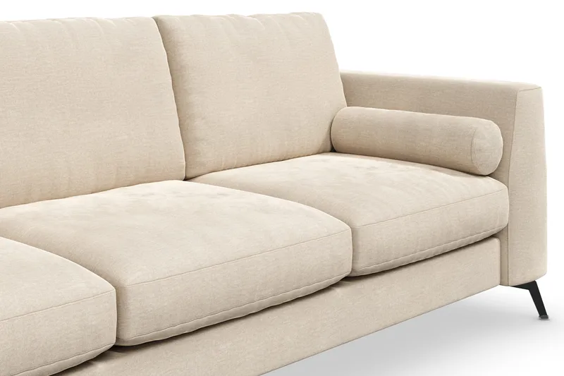 Ocean Lyx 3-seters Fløyelssofa - Beige - Møbler - Sofaer - Fløyelssofaer