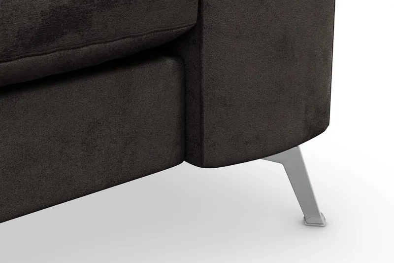 Ocean Lyx 3-seters Fløyelssofa - Mørk grå - Møbler - Sofaer - Fløyelssofaer