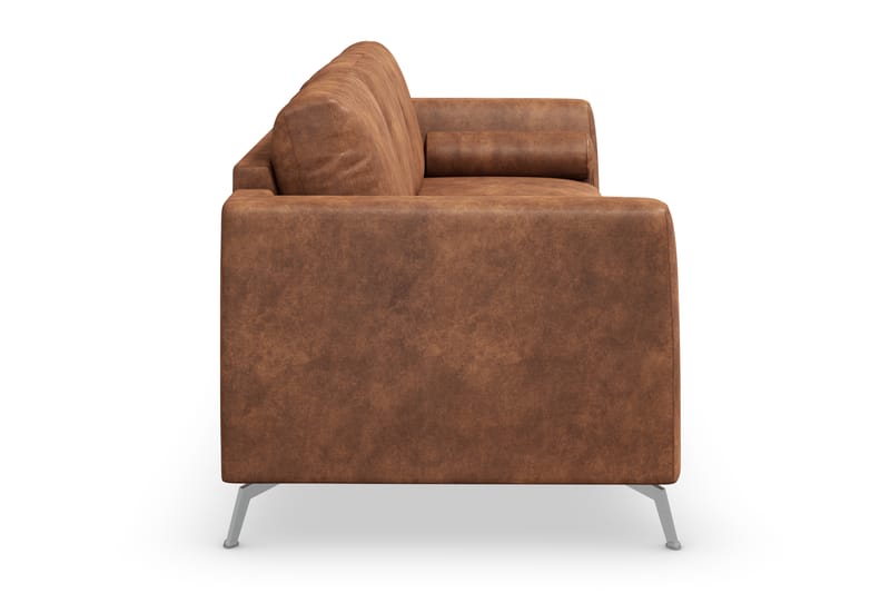 Ocean Lyx 3-seters Sofa i Kunstlær - Brun - Møbler - Sofaer - Skinnsofaer