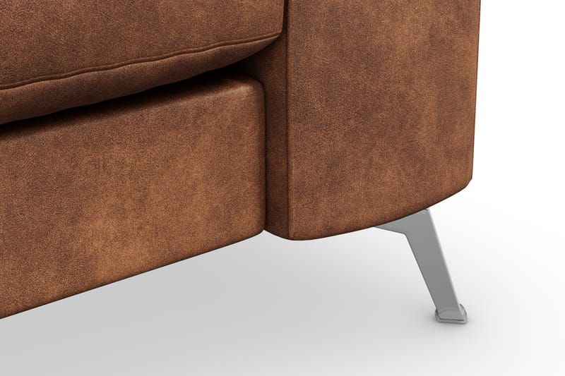 Ocean Lyx 3-seters Sofa i Kunstlær - Brun - Møbler - Sofaer - Skinnsofaer