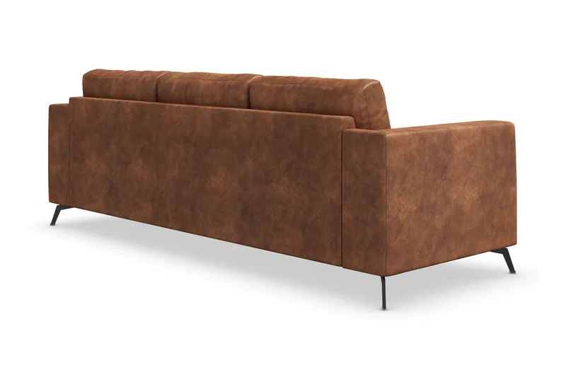 Ocean Lyx 3-seters Sofa i Kunstlær - Brun - Møbler - Sofaer - Skinnsofaer