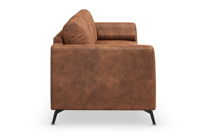 Ocean Lyx 3-seters Sofa i Kunstlær - Brun - Møbler - Sofaer - Skinnsofaer