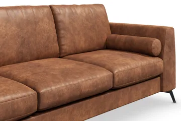 Ocean Lyx 3-seters Sofa i Kunstlær - Brun - Møbler - Sofaer - Skinnsofaer