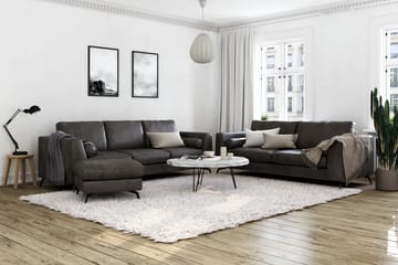 Ocean Lyx 3-seters Sofa i Kunstlær - Mørk grå - Møbler - Sofaer - Skinnsofaer