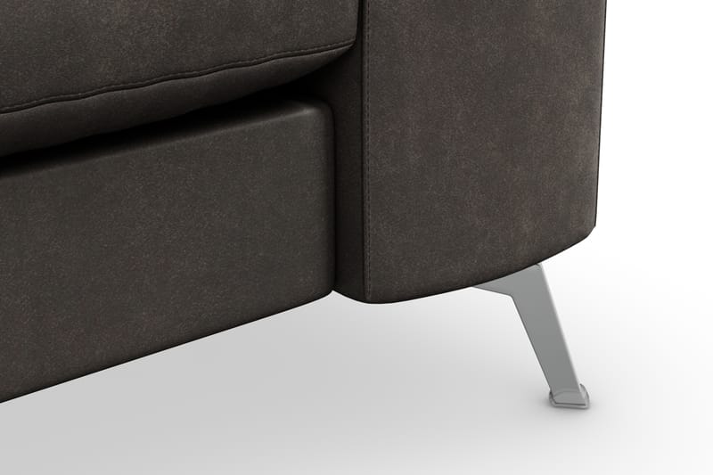Ocean Lyx 3-seters Sofa i Kunstlær - Mørk grå - Møbler - Sofaer - Skinnsofaer