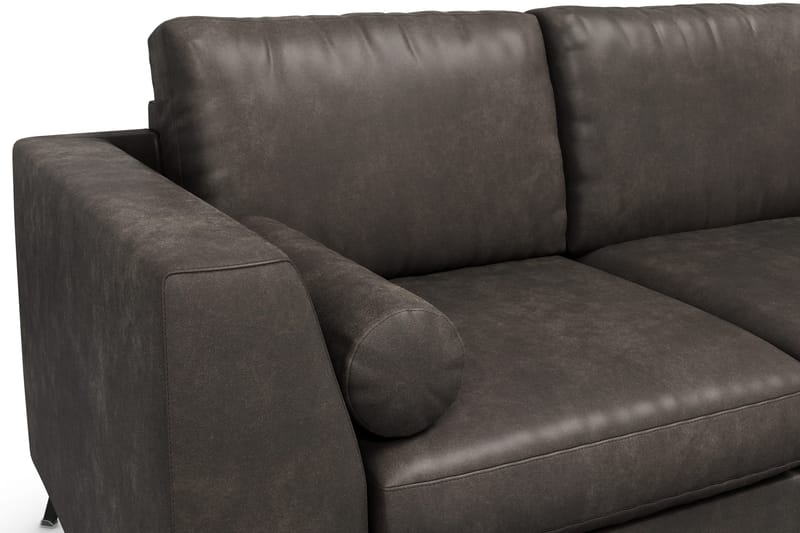 Ocean Lyx 3-seters Sofa i Kunstlær - Mørk grå - Møbler - Sofaer - Skinnsofaer