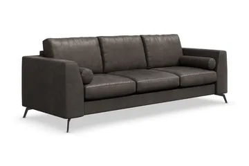 Ocean Lyx 3-seters Sofa i Kunstlær - Mørk grå - Møbler - Sofaer - Skinnsofaer