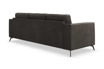 Ocean Lyx 3-seters Sofa i Kunstlær - Mørk grå - Møbler - Sofaer - Skinnsofaer
