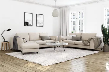 Ocean Lyx 3-seters Stoffsofa - Beige - Møbler - Sofaer - 3 seter sofa