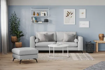 Ocean Lyx 3-seters Stoffsofa - Grå - Møbler - Sofaer - 3 seter sofa