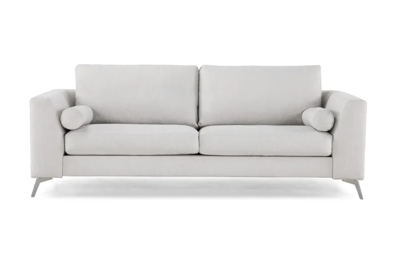 Ocean Lyx 3-seters Stoffsofa - Lys grå - Møbler - Sofaer - 3 seter sofa