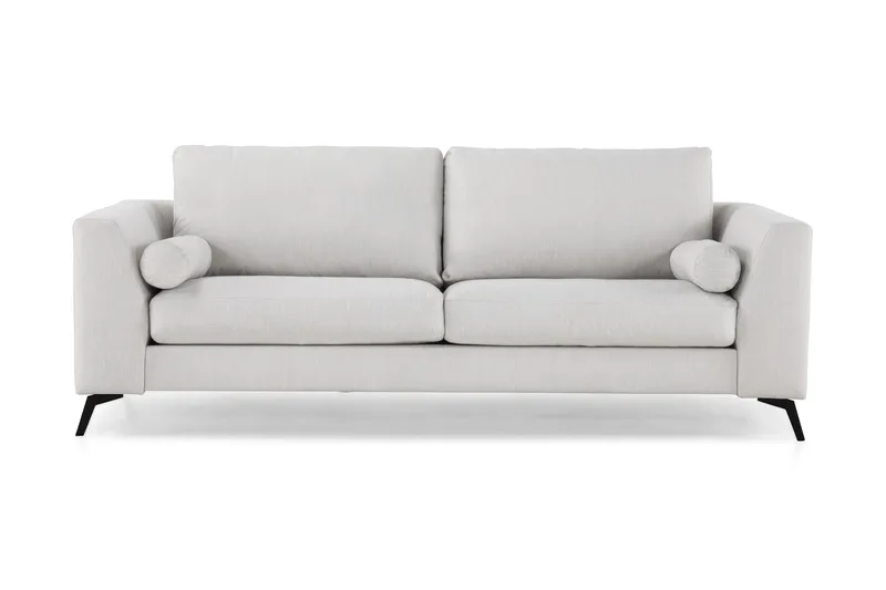 Ocean Lyx 3-seters Stoffsofa, Lys grå