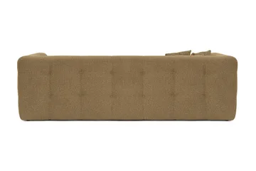 Octavian 3-seter Sofa med Knappet Design i Bouclé - Brun - Møbler - Sofaer - 3 seter sofa