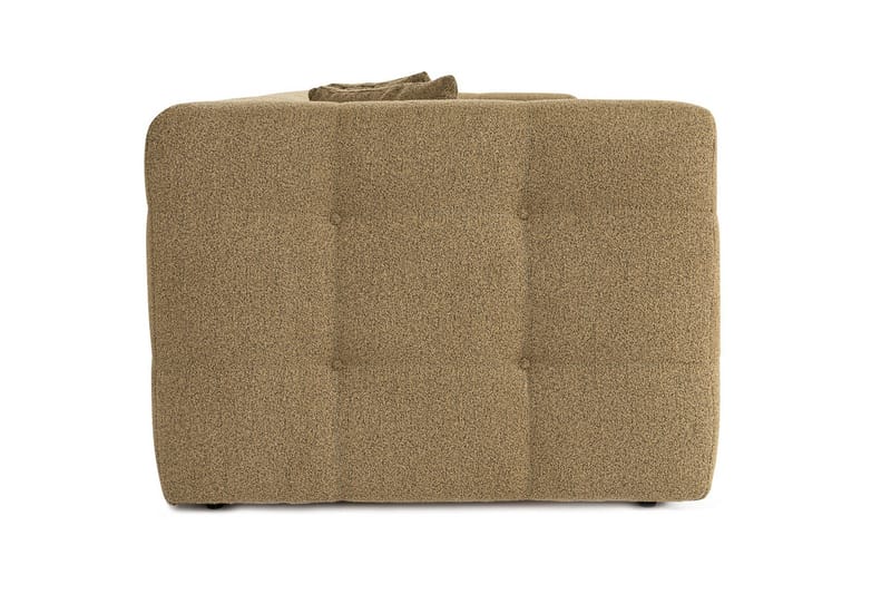 Octavian 3-seter Sofa med Knappet Design i Bouclé - Brun - Møbler - Sofaer - 3 seter sofa