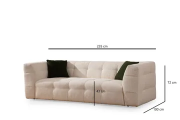Octavian Sofa 3-seter - Beige - Møbler - Sofaer - 3 seter sofa