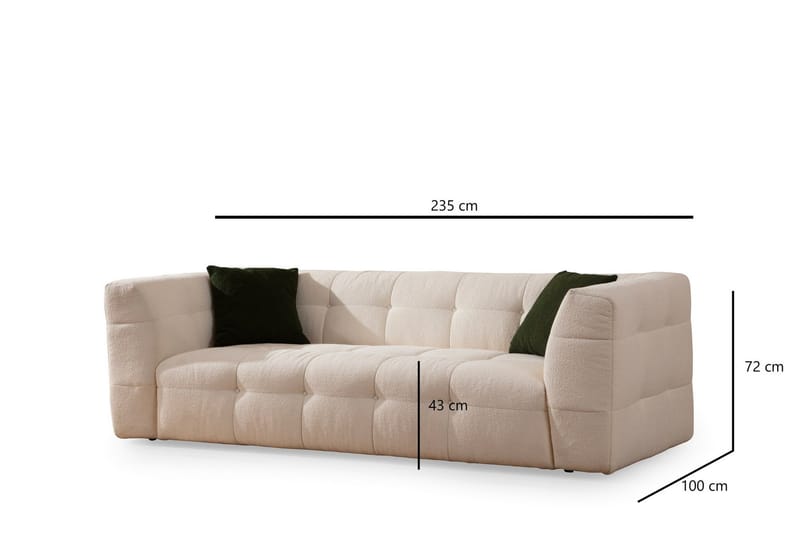 Octavian Sofa 3-seter - Beige - Møbler - Sofaer - 3 seter sofa