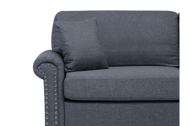 Otra 3-seter Dyp Chesterfield Sofa i Stoff - Grå - Møbler - Sofaer - 3 seter sofa