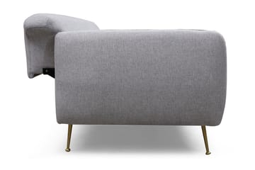 Panchenko Sovesofa Runde Armlener 88x183 cm i Stoff - Grå - Møbler - Sofaer - Sovesofaer - 3 seters sovesofa