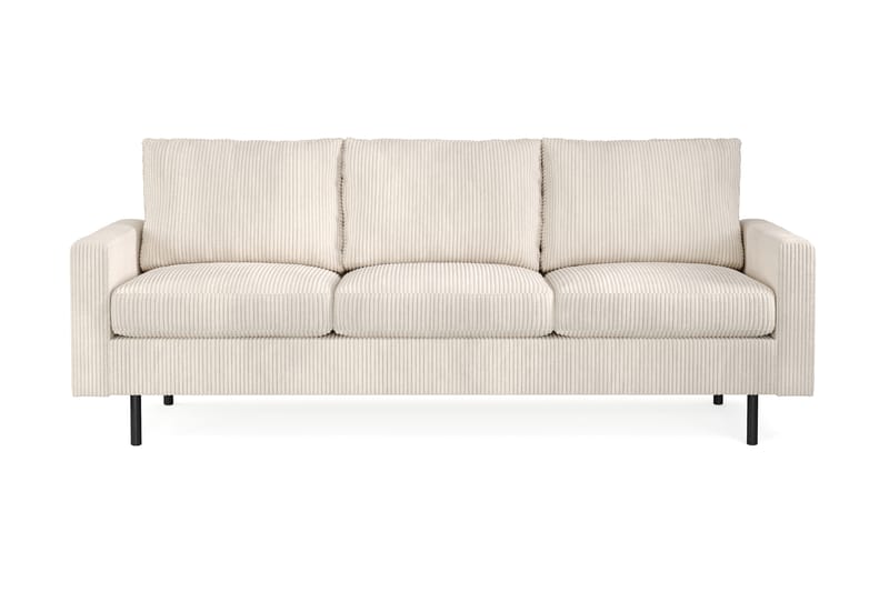 Peppe 3-seters Manchester Sofa 200 cm bred - Beige - Møbler - Sofaer - 3 seter sofa