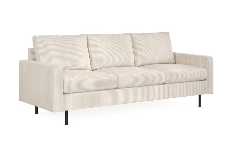 Peppe 3-seters Manchester Sofa 200 cm bred - Beige - Møbler - Sofaer - 3 seter sofa