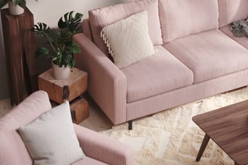 Peppe 3-seters Manchester Sofa - Rosa - Møbler - Sofaer - 3 seter sofa