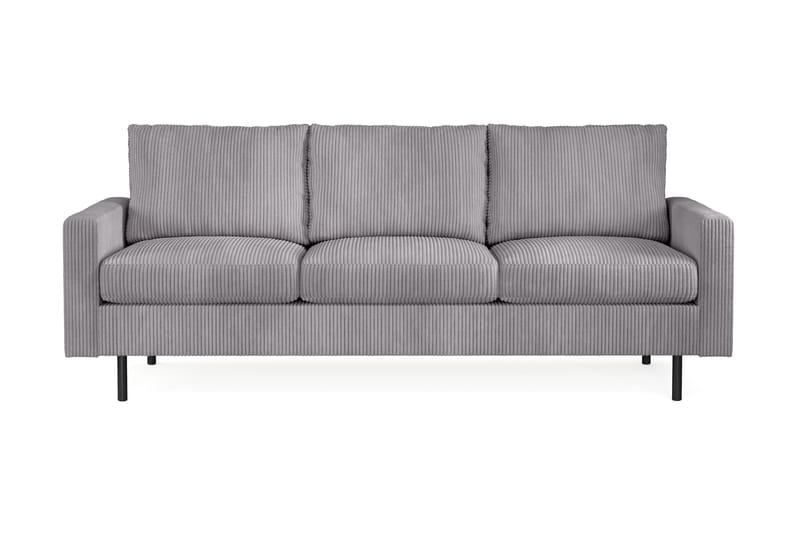 Peppe 3-seters Manchestersofa - Grå - Møbler - Sofaer - 3 seter sofa