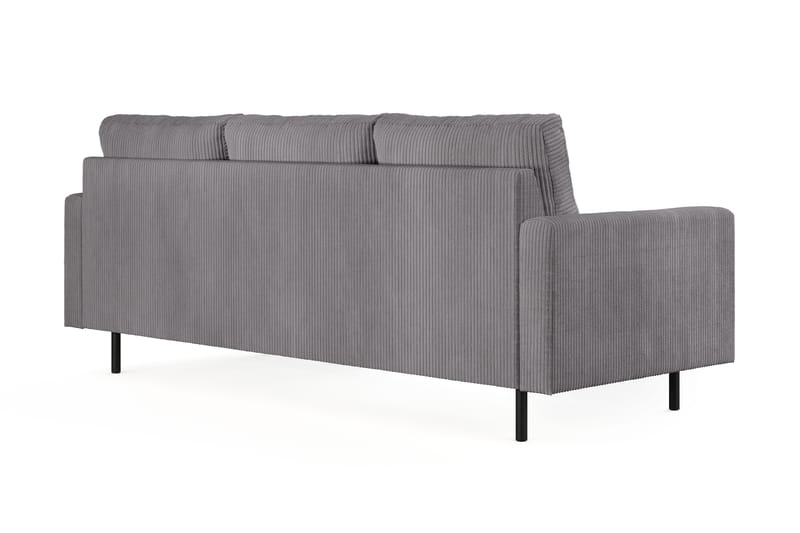 Peppe 3-seters Manchestersofa - Grå - Møbler - Sofaer - 3 seter sofa