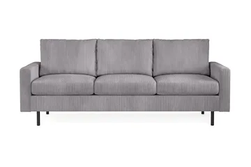 Peppe 3-seters Manchestersofa - Grå - Møbler - Sofaer - 3 seter sofa