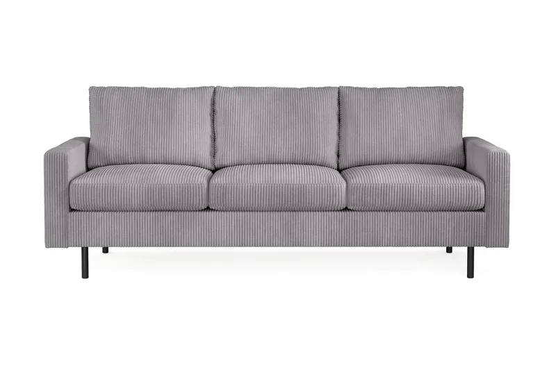 Peppe 3-seters Manchestersofa - Grå - Møbler - Sofaer - 3 seter sofa