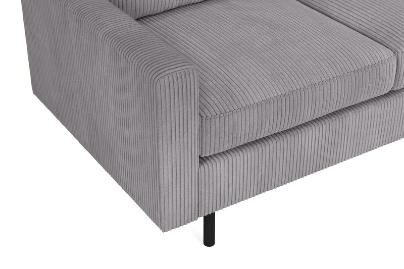 Peppe 3-seters Manchestersofa - Grå - Møbler - Sofaer - 3 seter sofa
